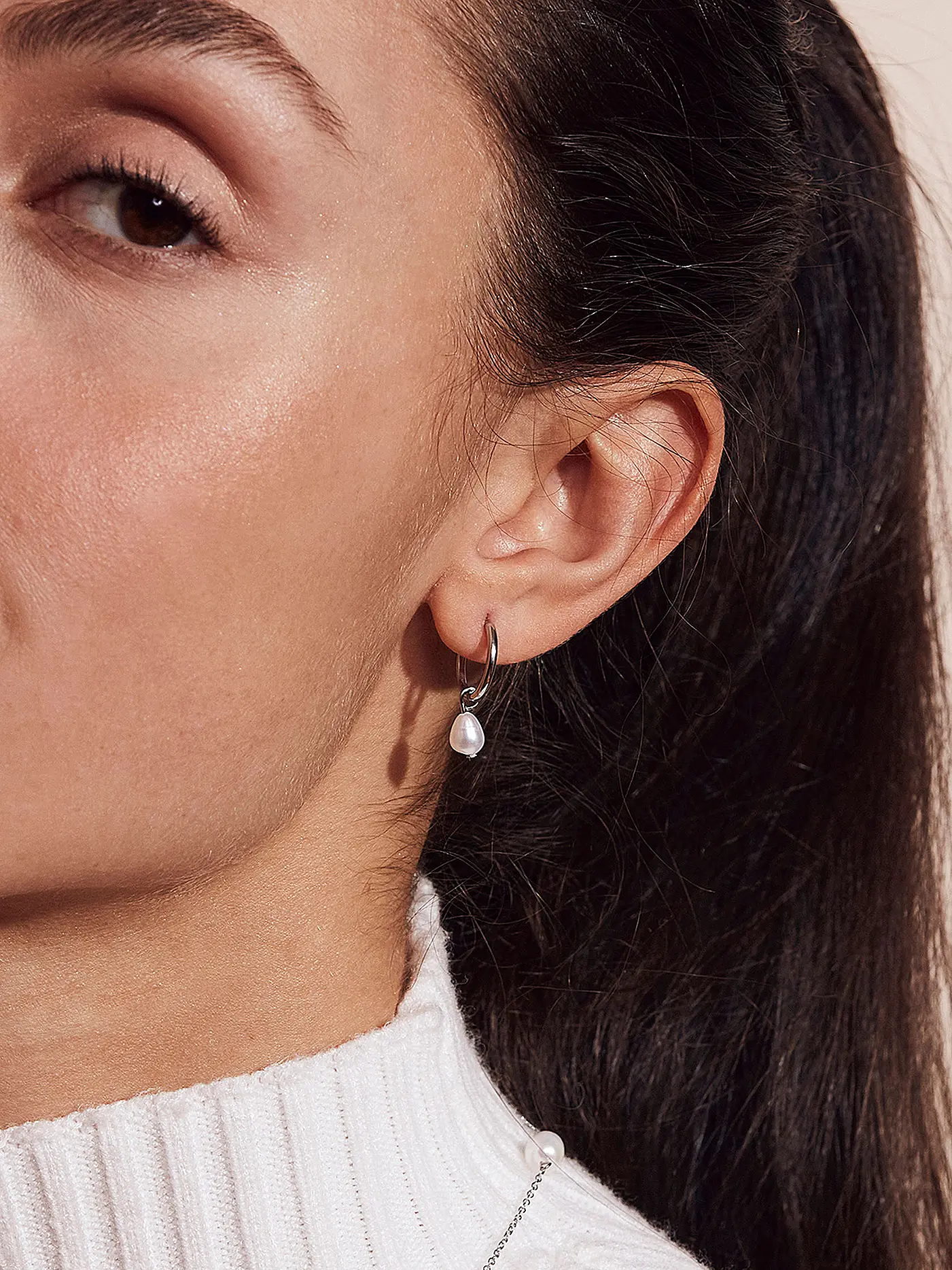 EDBLAD | Ohrringe PERLA HOOPS Steel | 